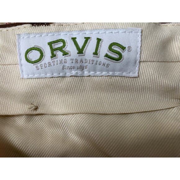 Orvis Mens Brown Flat Front Chino Pants 40x30 Field Sport Workwear RS10274 EUC - Picture 4 of 6